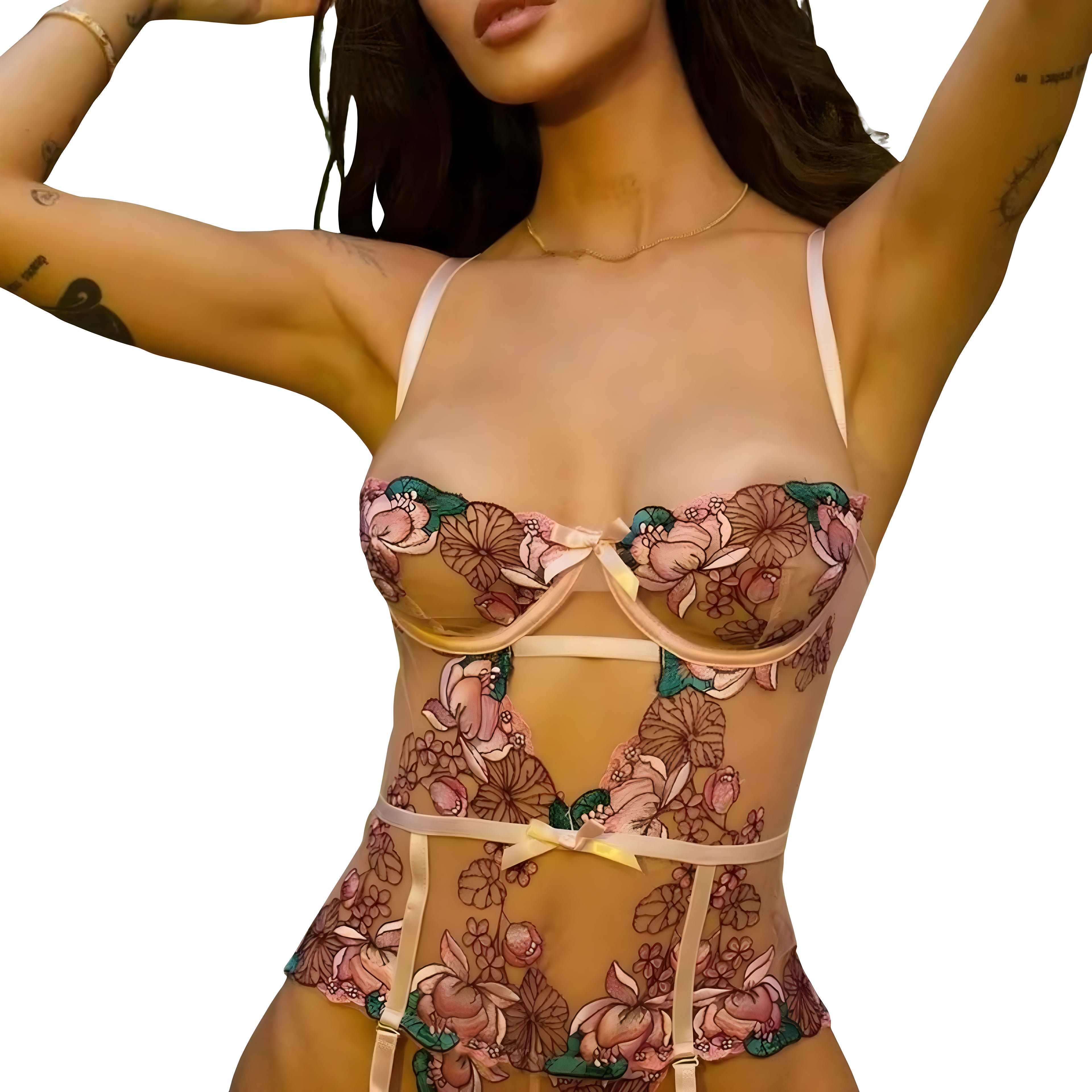 peony floral teddy by santrea lingerie vancouver