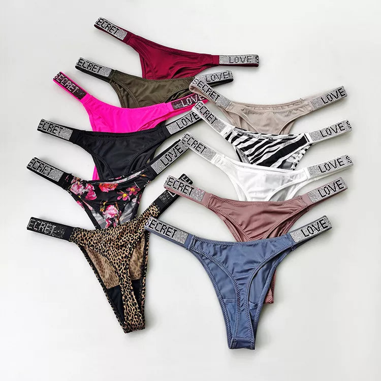 HAUTE SATIN THONG SET (12 PC BUNDLE)