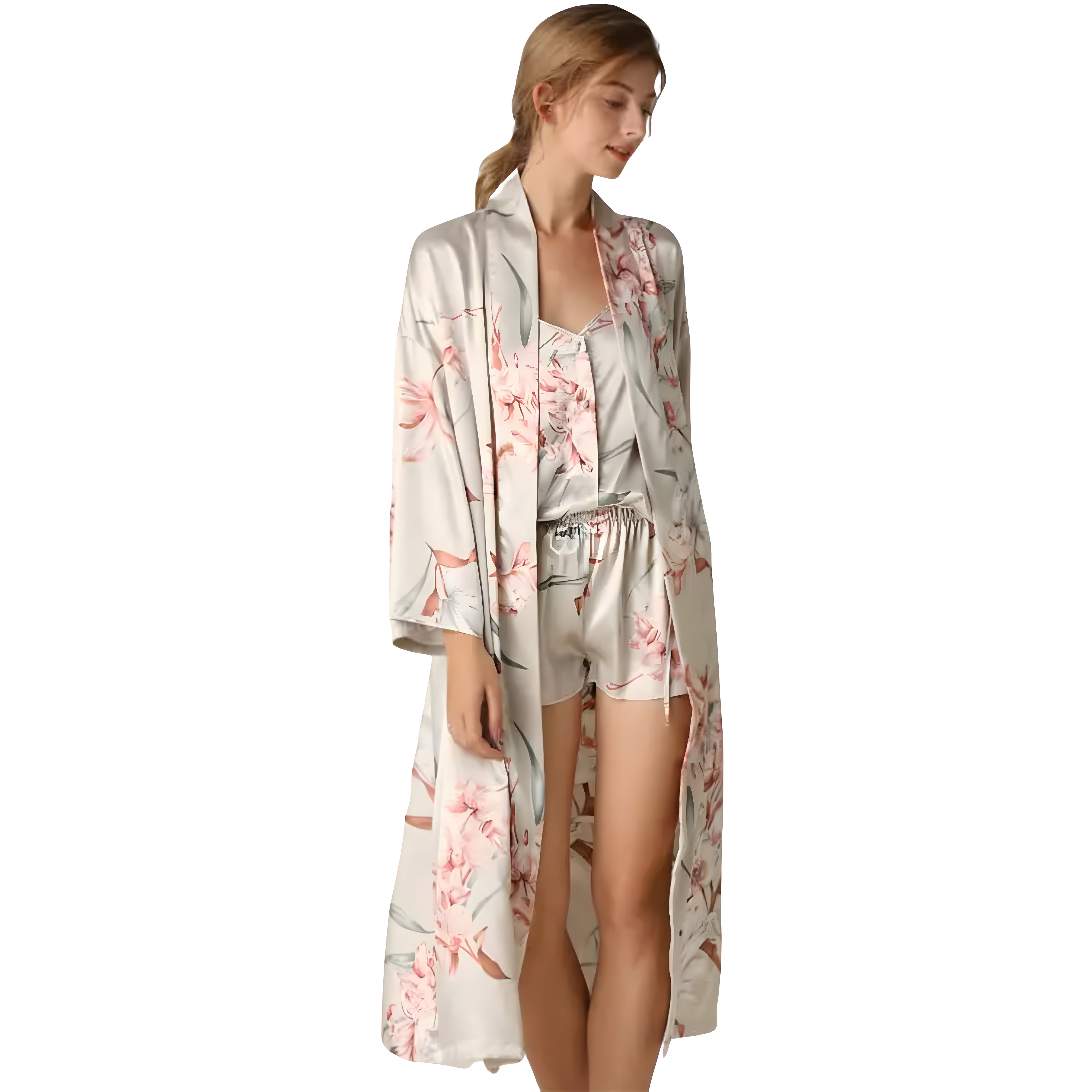 Autumn Floral Sleep Set (3pc) by santrea lingerie manhattan robes collection