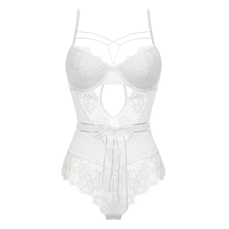 CHARLOTTE LACE BODYSUIT WITH BOW by SANTREA LINGERIE VANCOUVER
