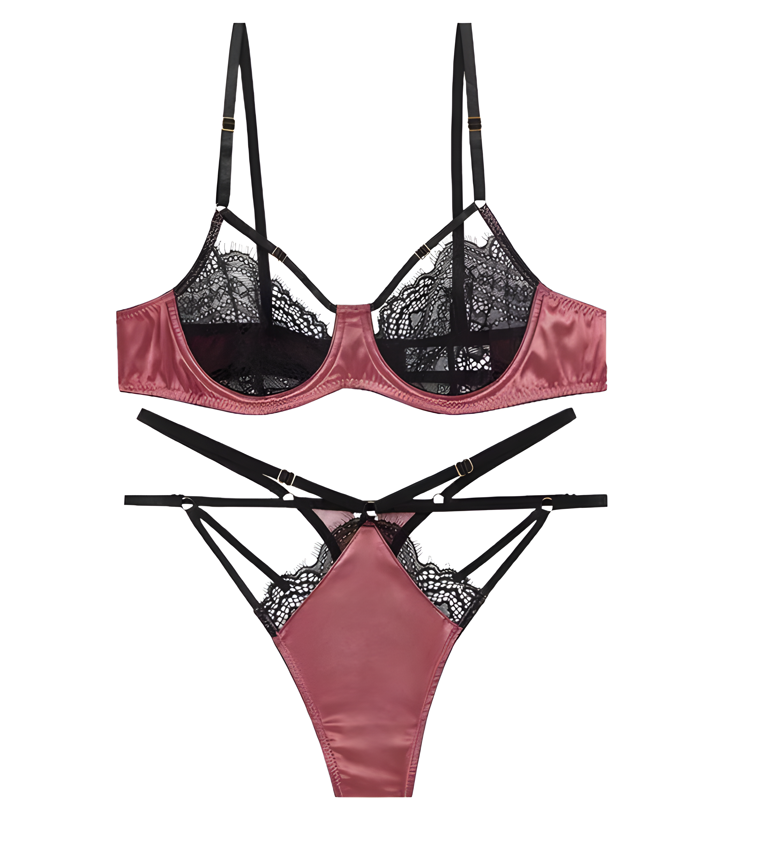 Luminous eyelash set in luxury pink by SANTREA lingerie