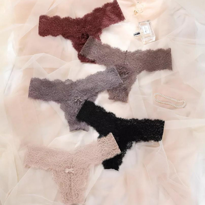 santrea lingerie.capri.lace.thongs.5set