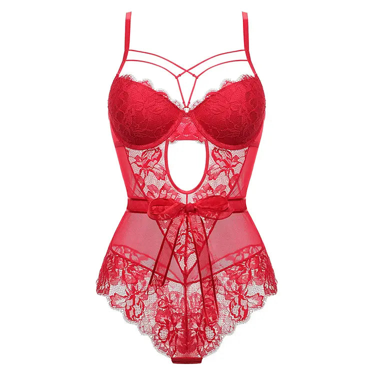 CHARLOTTE LACE BODYSUIT WITH BOW by SANTREA LINGERIE VANCOUVER