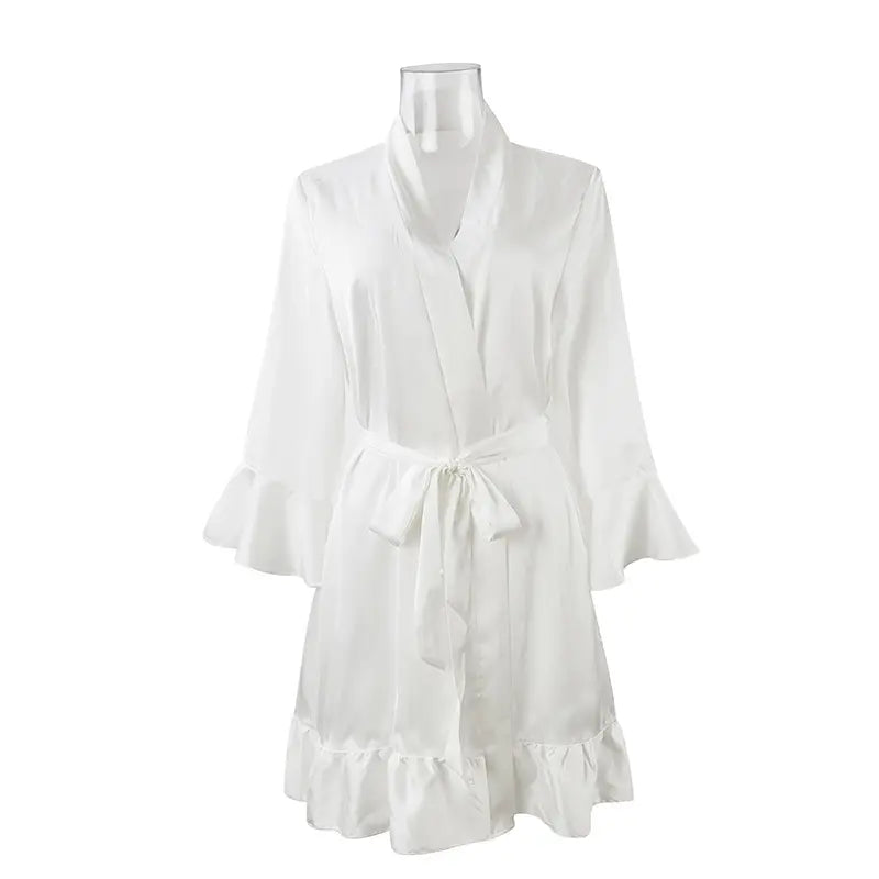 SANTREA SATIN LOUNGE ROBE BY SANTREA LINGERIE VANCOUVER