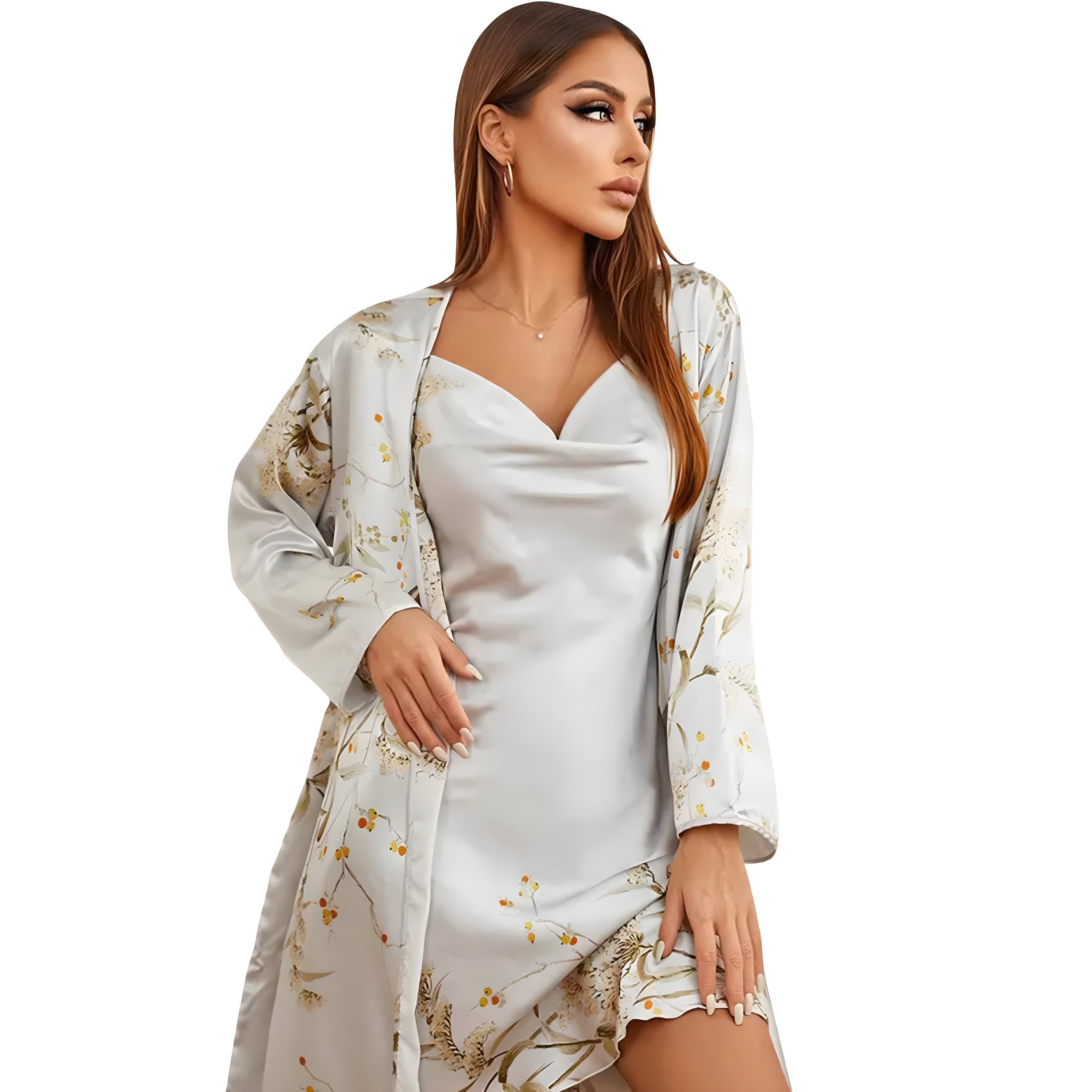 TOULOUSE FLORAL CLASSIC ROBE by santrea lingerie vancouver