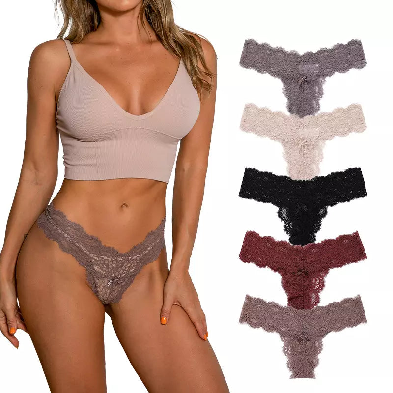 santrea lingerie.capri.lace.thongs.5set