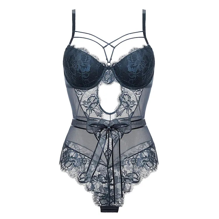 CHARLOTTE LACE BODYSUIT WITH BOW by SANTREA LINGERIE VANCOUVER