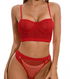 SOFIE SHEER COMFORT BUSTIER SET by santrea bordeaux collection vancouver