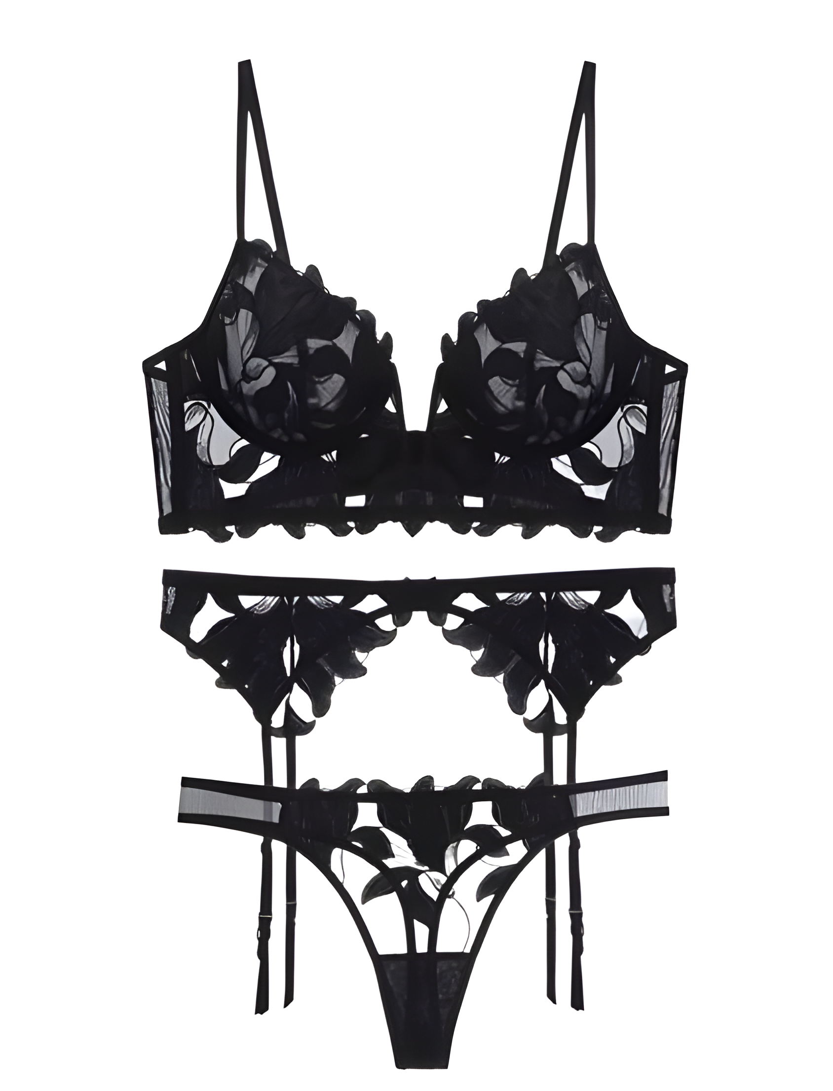 Hudson garter set by Santrea Lingerie
