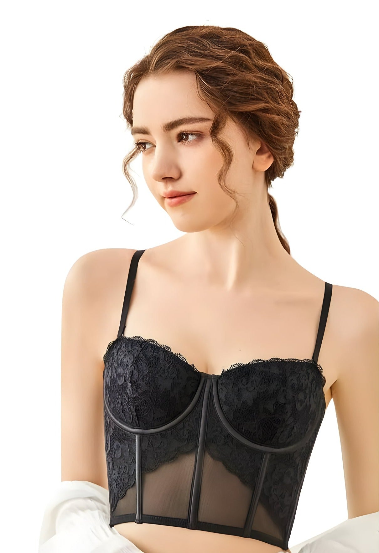 sexy black bustier by santrea lingerie