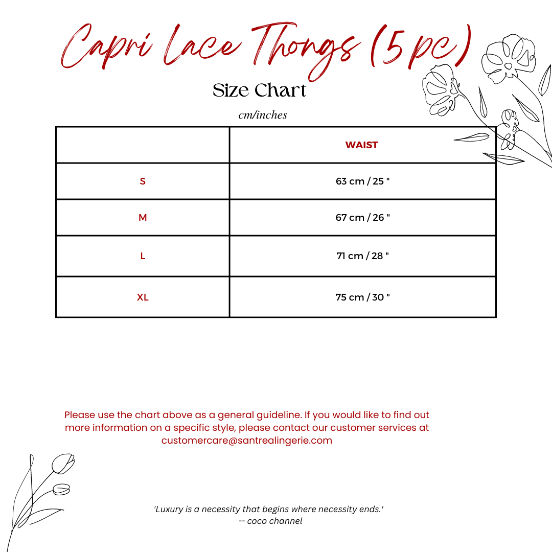 CAPRI LACE THONGS (5 PC BUNDLE)