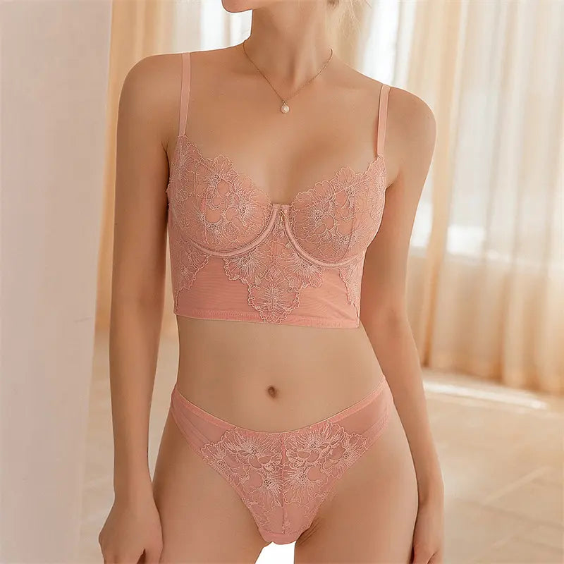 delicate lace bralette set by santrea lingerie vancouver