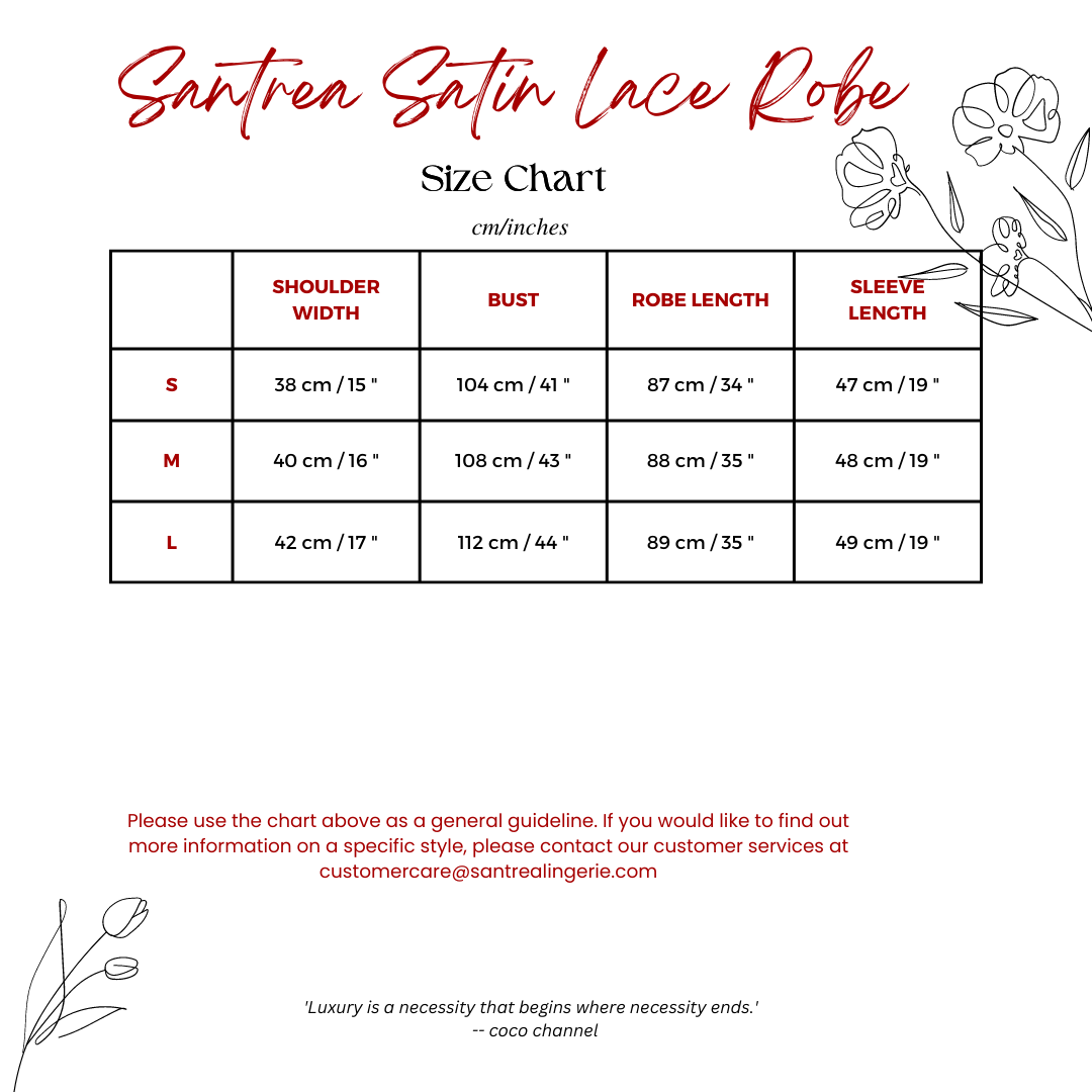 SANTREA SATIN LACE ROBE & SLIP (2PC)