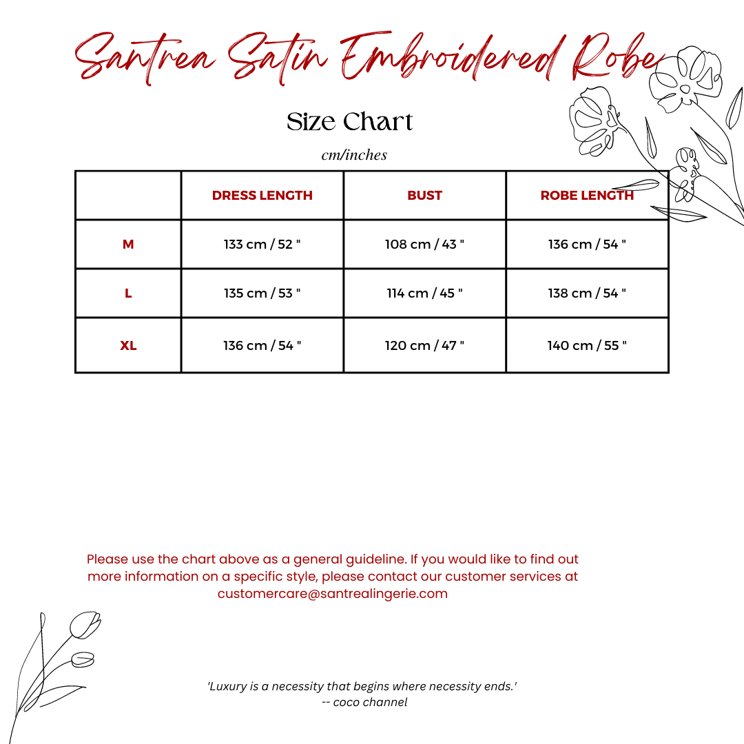 satin embroidered robe by santrea manhattan robes