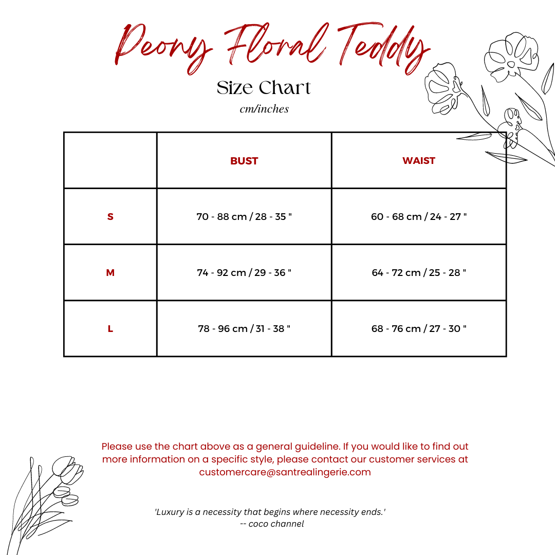 PEONY FLORAL TEDDY