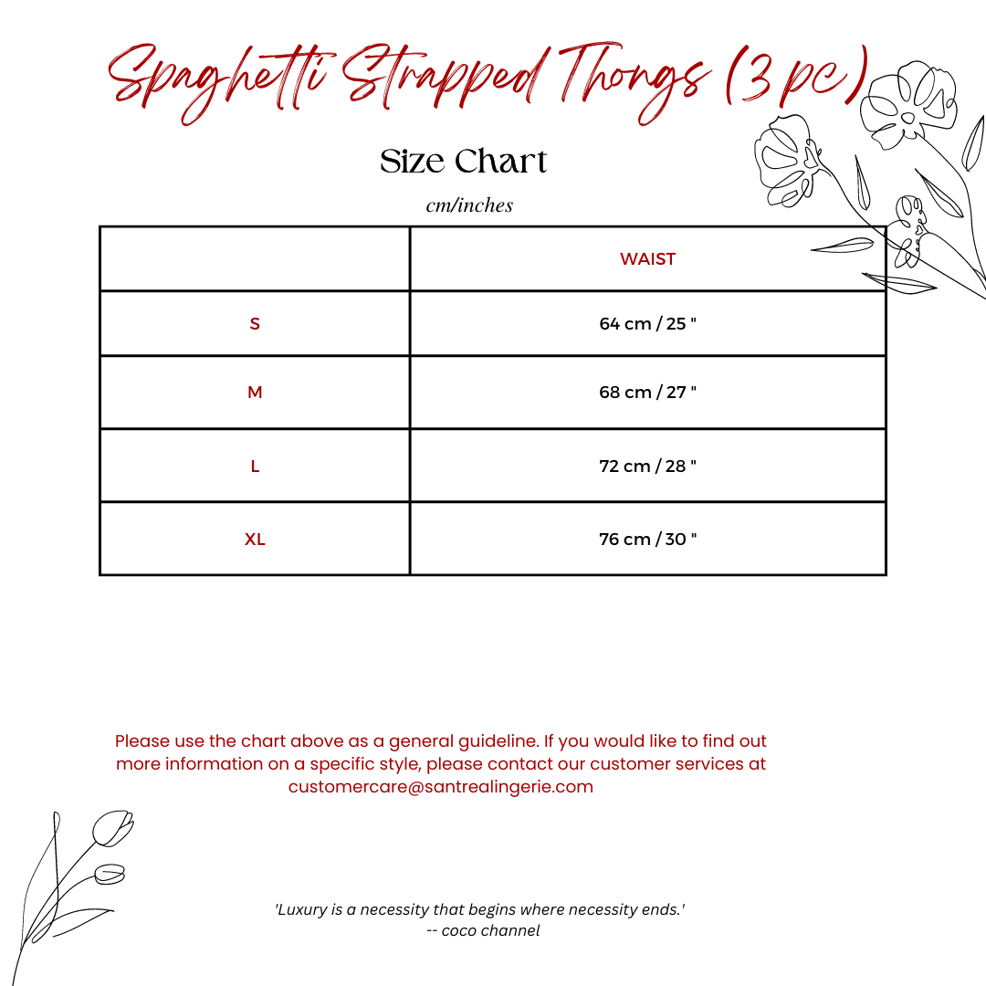 SPAGHETTI STRAPPED THONGS (3PC BUNDLE)