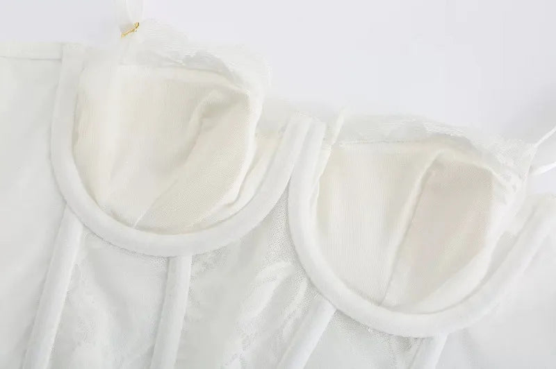 ivorywhite.wired lace corset by santrea lingerie vancouver