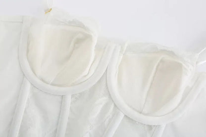 ivorywhite.wired lace corset by santrea lingerie vancouver