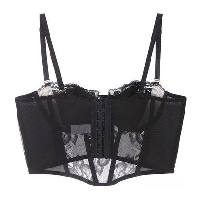 classicblack.wired lace corset by santrea lingerie vancouver