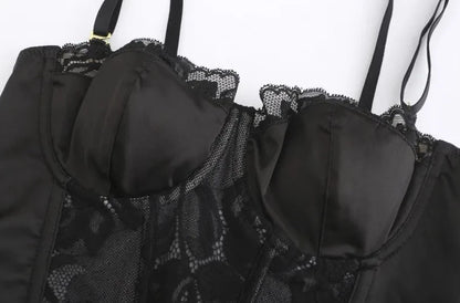 classicblackwired lace corset by santrea lingerie vancouver