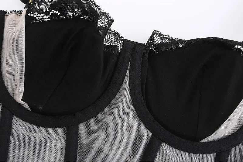 classicblack.wired lace corset by santrea lingerie vancouver